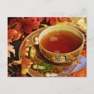 Tea time Tea cup postcard for postcrossing