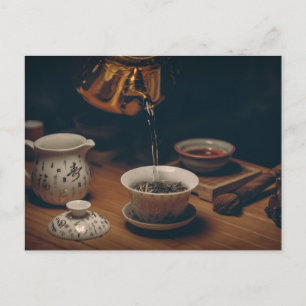 Tea time Tea cup postcard for postcrossing