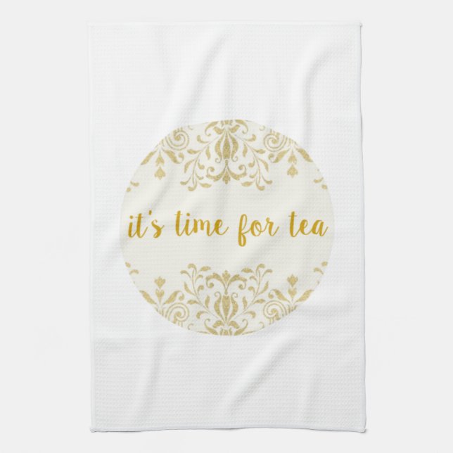 Tea Time Tea Towel (Vertical)