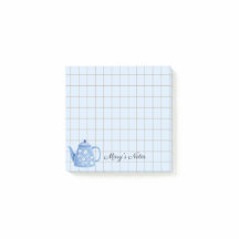 Tea Time Teapot – Personalized Grid Sticky Notes