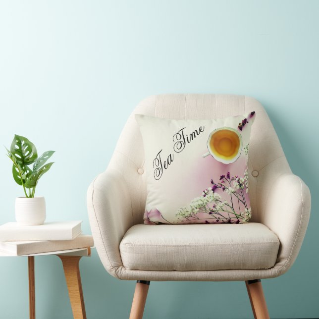 Tea time throw pillow (Chair)