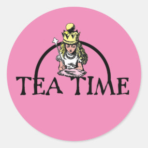 Tea Time with Alice Classic Round Sticker