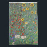 TEA TOWEL : GUSTAV KLIMT : FARM GARDEN<br><div class="desc">TEA TOWEL : GUSTAV KLIMT : FARM GARDEN WITH SUNFLOWERS</div>