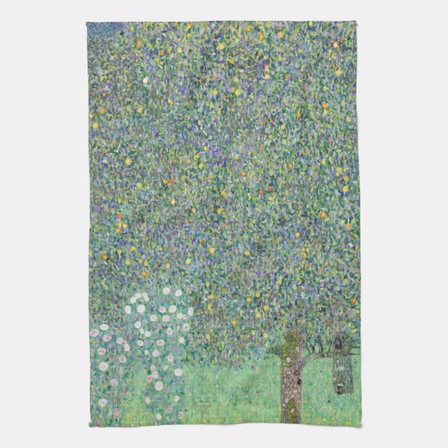 TEA TOWEL : GUSTAV KLIMT : ROSEBUSHES (Vertical)
