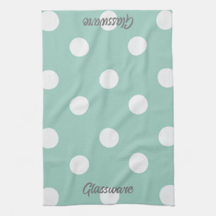 Tea Towel - Light Blue Polka Dots