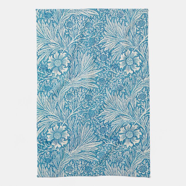 TEA TOWEL : WILLIAM MORRIS : MARIGOLDS (Vertical)
