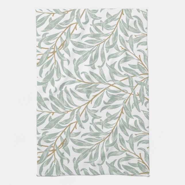 TEA TOWEL : WILLIAM MORRIS : WILLOW (Vertical)