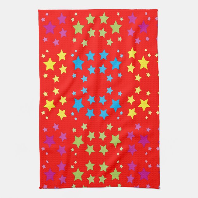 Tea-Towel With Stars Tea Towel (Vertical)