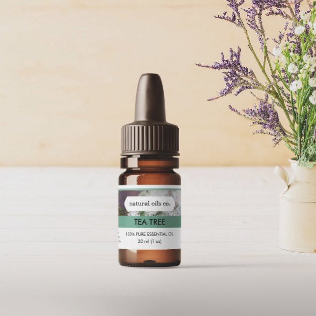 Tea Tree Essential Oils Fragrance Bottle Label (Creator Uploaded)