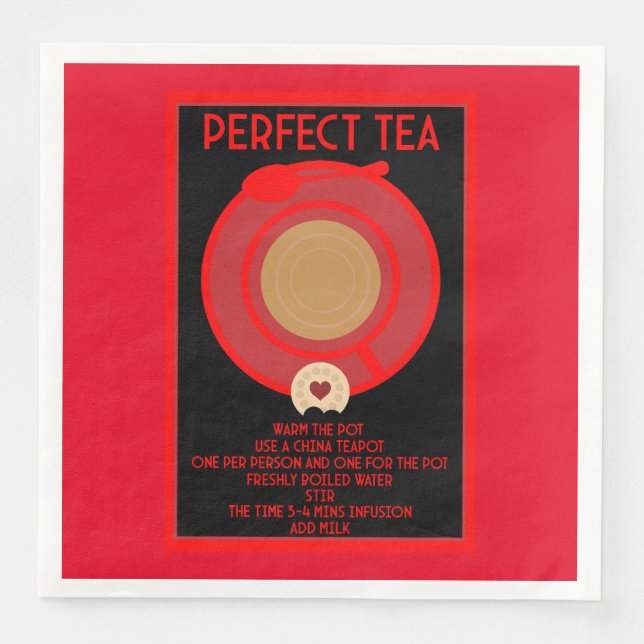 Tea Wall Art Poster Print Napkin (Front)
