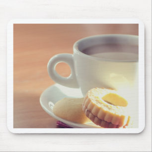 Tea with biscuit mouse pad