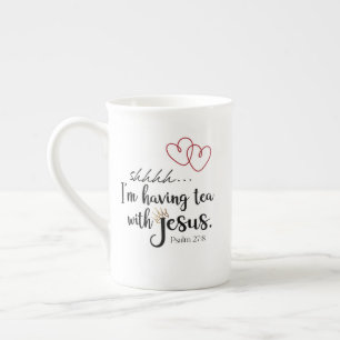 TEA WITH JESUS Christian Quiet Time Bone China Mug