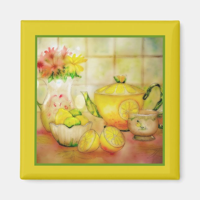 Tea with lemon  magnet (Front)