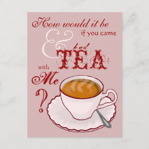Tea with Me Postcard