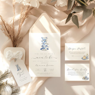 Tea with the mum to be baby shower invitation