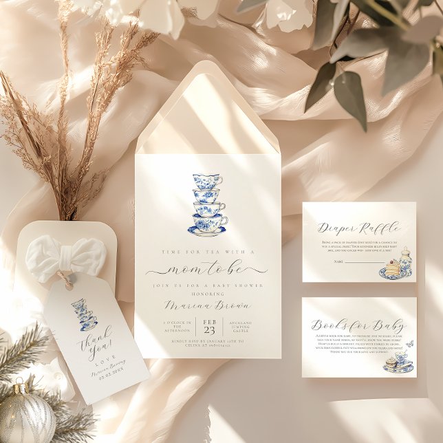 Tea with the mum to be baby shower invitation (Creator Uploaded)