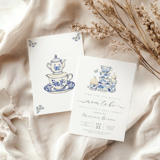 Tea with the mum to be baby shower invitation (Creator Uploaded)
