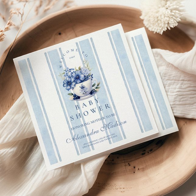 Tea With The Mum To Be Baby Shower Napkin (Creator Uploaded)