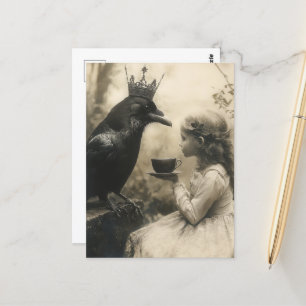 Tea With the Royal Raven Postcard