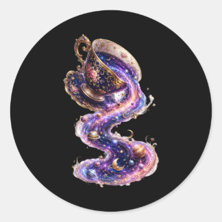 Tea with the Universe Classic Round Sticker