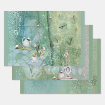 Tea with Tulips Crafting Paper Sheets