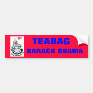 Teabag Barack Obama bumper sticker