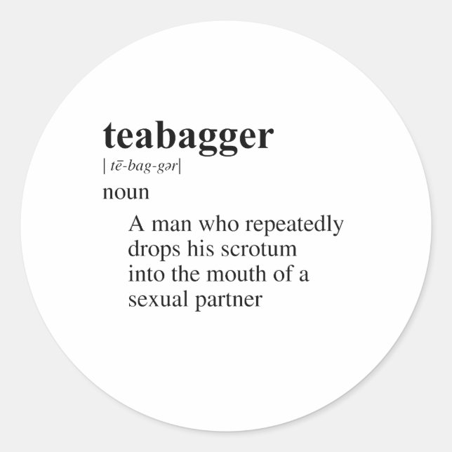 TEABAGGER 2 CLASSIC ROUND STICKER (Front)