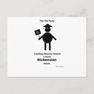 Teabagger Dickensian Postcard