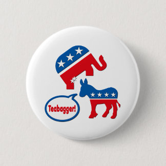 Teabagger Republican Democrat Tea Party Politics 6 Cm Round Badge