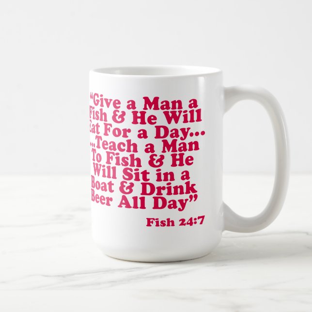 Teach a Man To Fish Coffee Mug (Right)