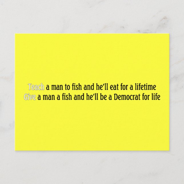 Teach a man to fish postcard (Front)