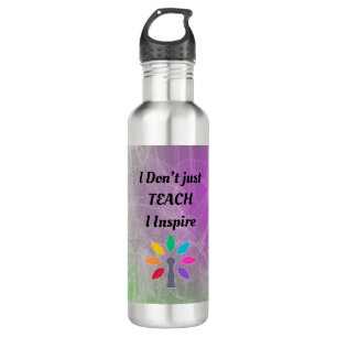 Teach and Ins Water Bottle, Stainless Steel, 24 oz 710 Ml Water Bottle