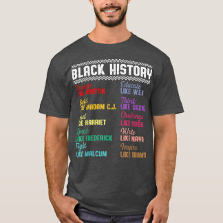 Teach Black History Leaders Black History Month Pr T-Shirt
