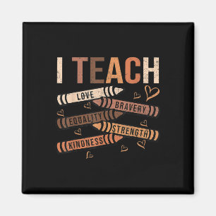 Teach Black History Month Melanin Afro African Tea Magnet