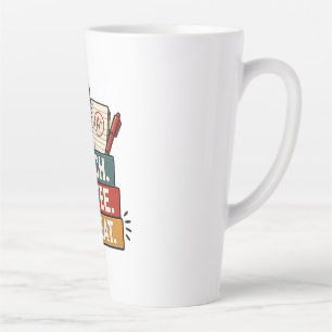 Teach Coffee Repeat Teacher Retro Back To School Latte Mug