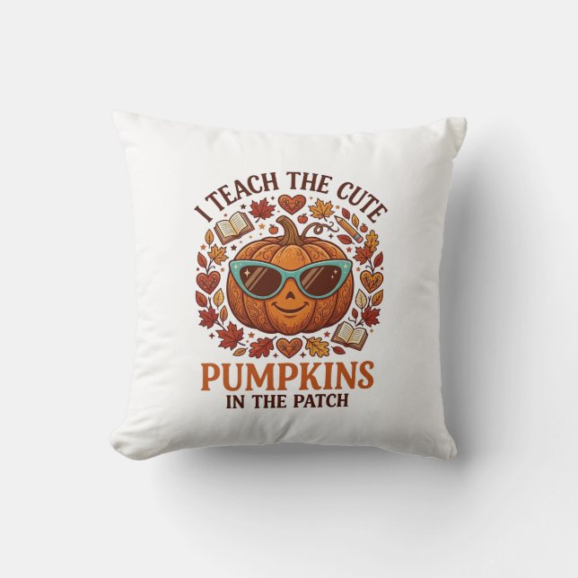 Teach Cute Pumpkins Patch Halloween Sunglasses_1 Cushion (Front)