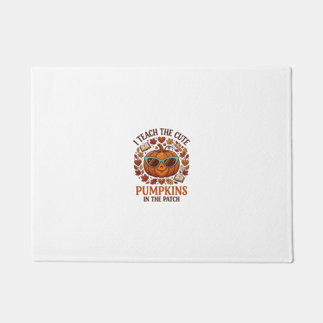 Teach Cute Pumpkins Patch Halloween Sunglasses_1 Doormat (Front)