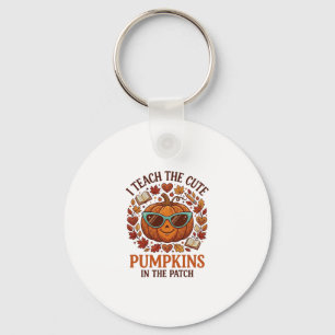 Teach Cute Pumpkins Patch Halloween Sunglasses_1 Key Ring
