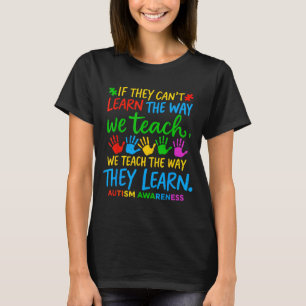 Teach Differently Autism Awareness Teacher Special T-Shirt