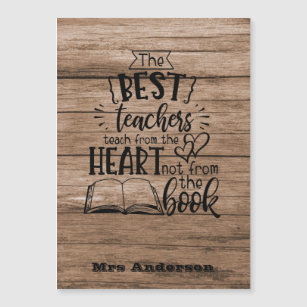 TEACH From HEART Not A BOOK TEACHERS Named Gift