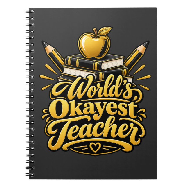Teach Inspire Repeat Funny Teacher Gift Notebook (Front)