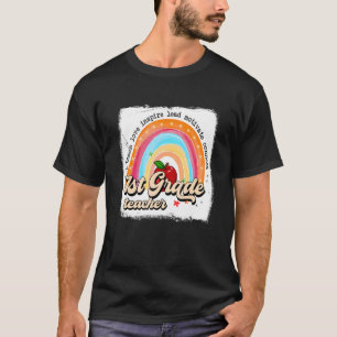 Teach Love Inspire 1st Grade Teacher Back To Schoo T-Shirt