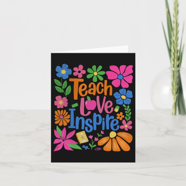 Teach Love Inspire Back To School  Card (Front)