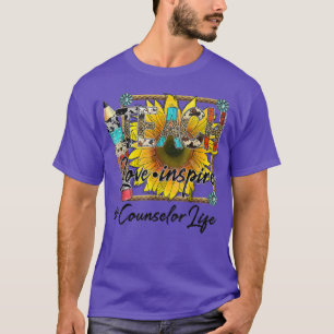 Teach Love Inspire Back to school Counsellor Life T-Shirt