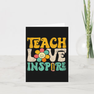 Teach Love Inspire Back To School Teachers Retro G Card