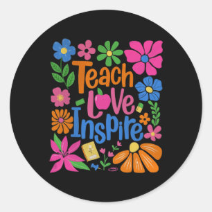 Teach Love Inspire Ck To School Classic Round Sticker
