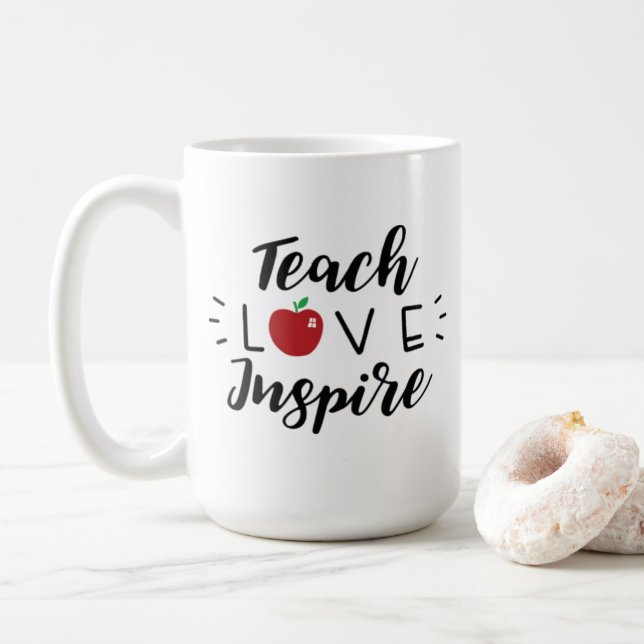 Teach Love Inspire Coffee Mug (With Donut)