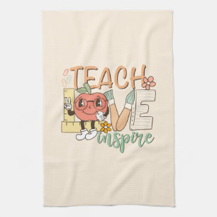 Teach Love Inspire – Cute School Supplies Tea Towel