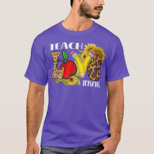 Teach Love Inspire Cute Sunflower T-Shirt
