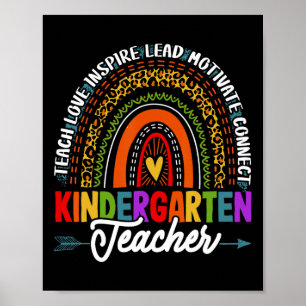 Teach Love Inspire Kindergarten Teacher Byck To Sc Poster